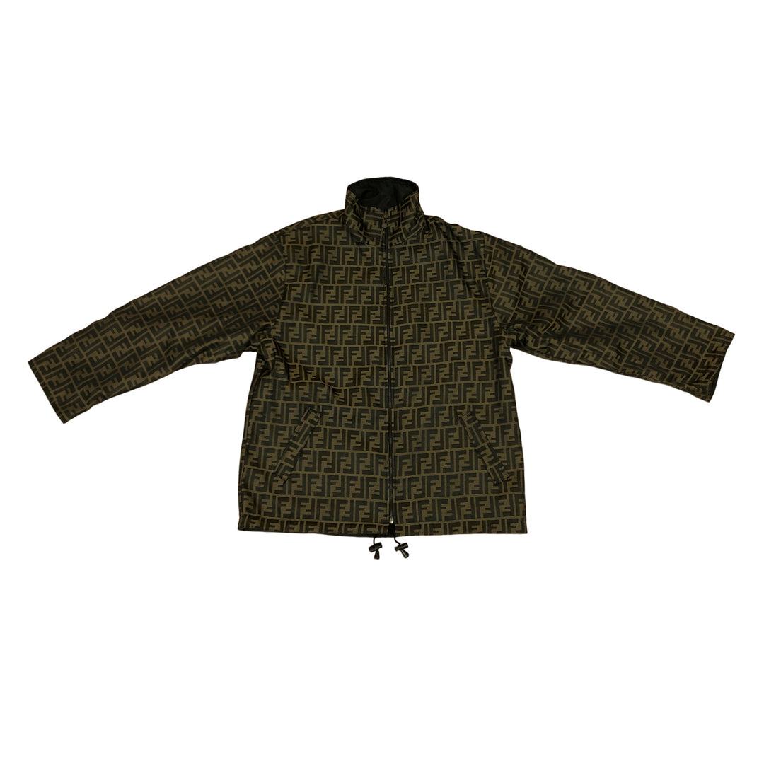 *Fendi Fendi Zukka模式字母图Blouson可逆