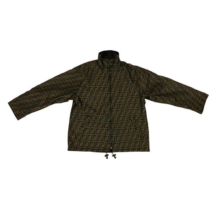 *Fendi Fendi Zukka模式字母图Blouson可逆