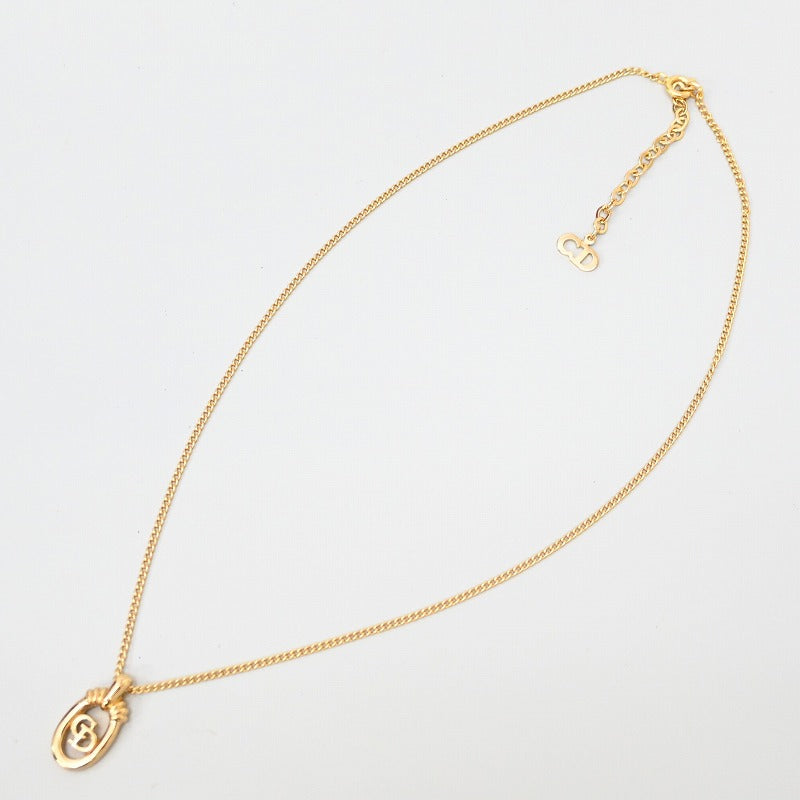Christian Dior ネックレス オーバル CDロゴ 80s