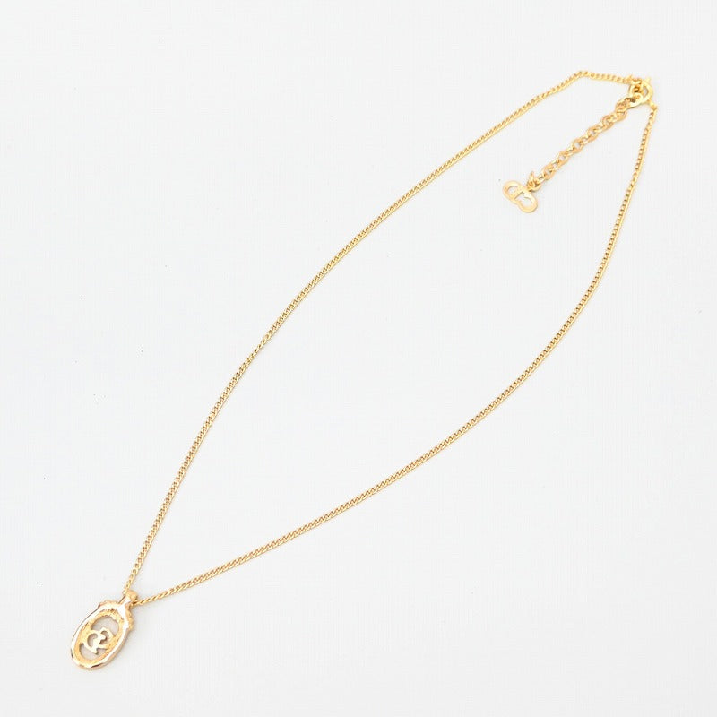 Christian Dior ネックレス オーバル CDロゴ 80s