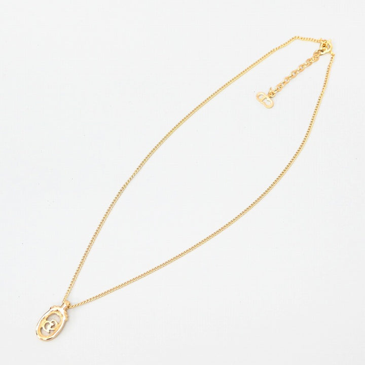 Christian Dior ネックレス オーバル CDロゴ 80s