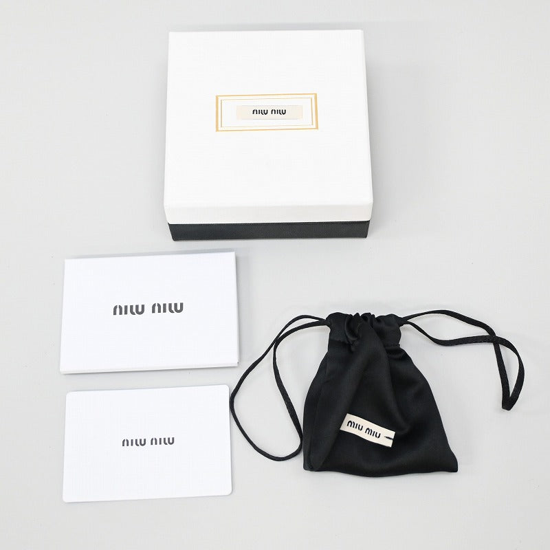 MIUMIU ピアス クリスタル付 フラワー ドロップ