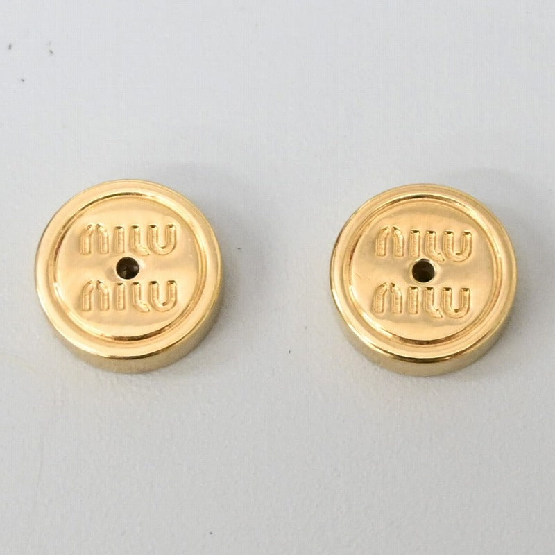 MIUMIU ピアス クリスタル付 フラワー ドロップ