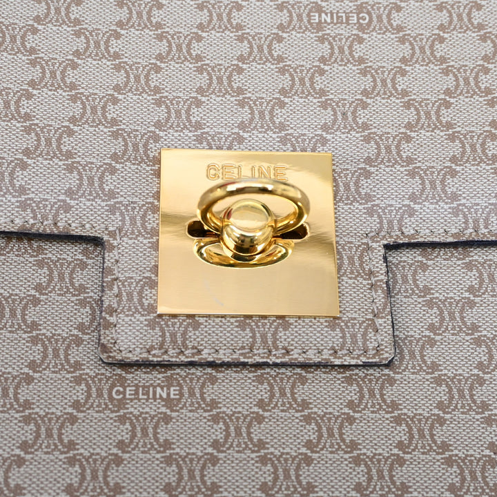Celine MacadamPattern Ganchini Bracket Shoulder Bag P44002V