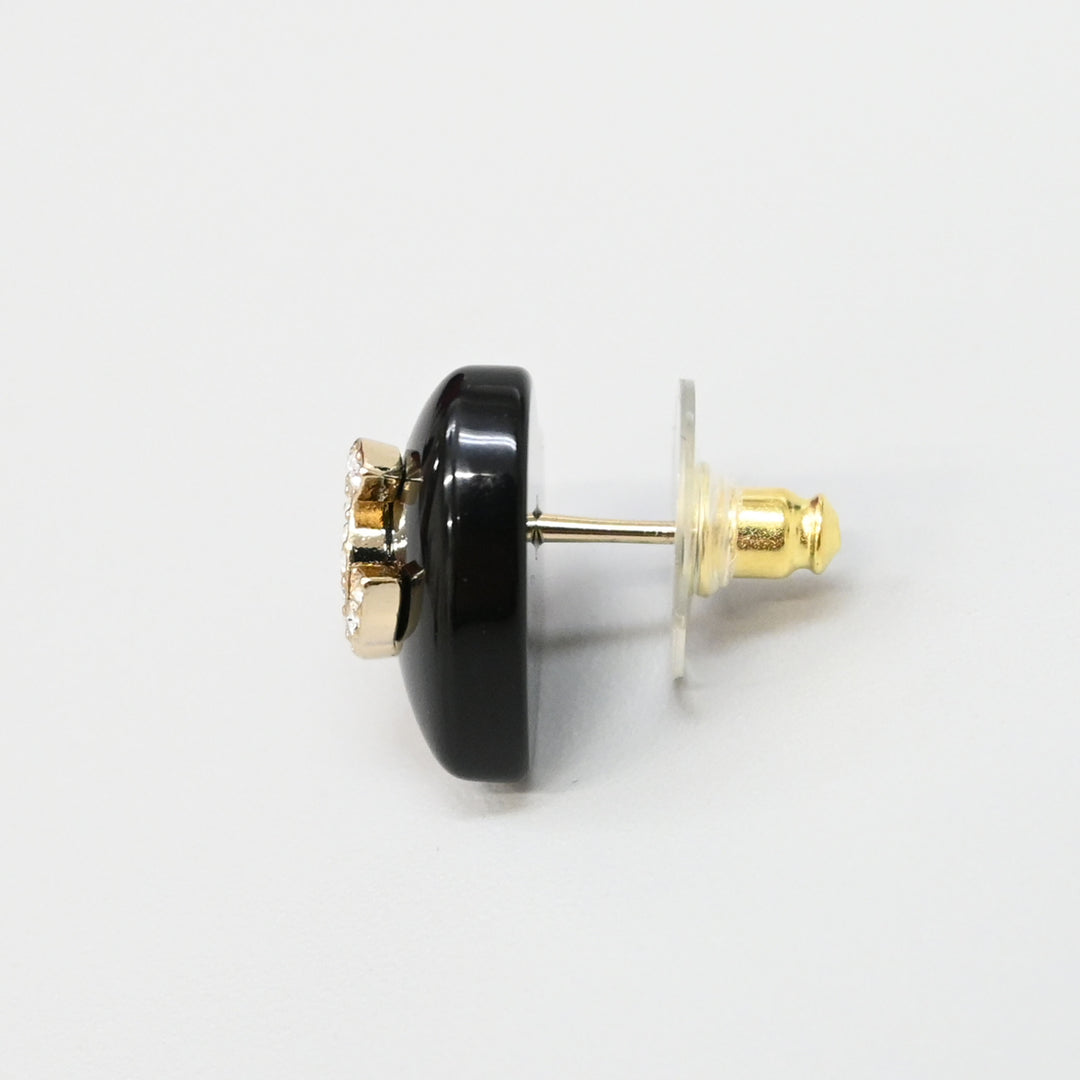 CHANEL 샤넬 코코 마크 하트 라인 스톤 피어싱 P44094V