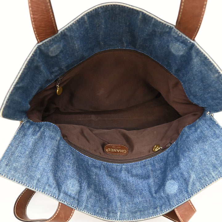 CHANEL Coco Mark Denim Tote Bag P45033V