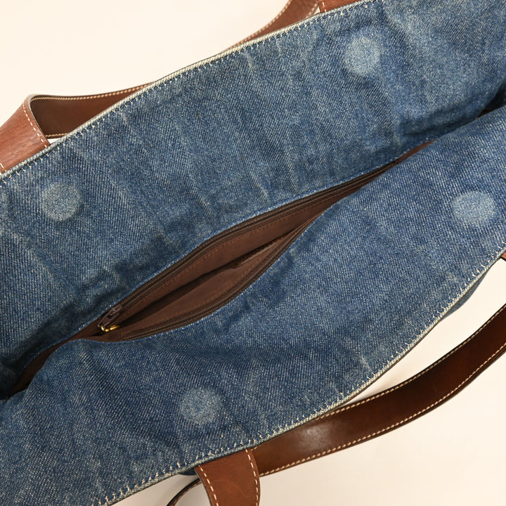 CHANEL Coco Mark Denim Tote Bag P45033V