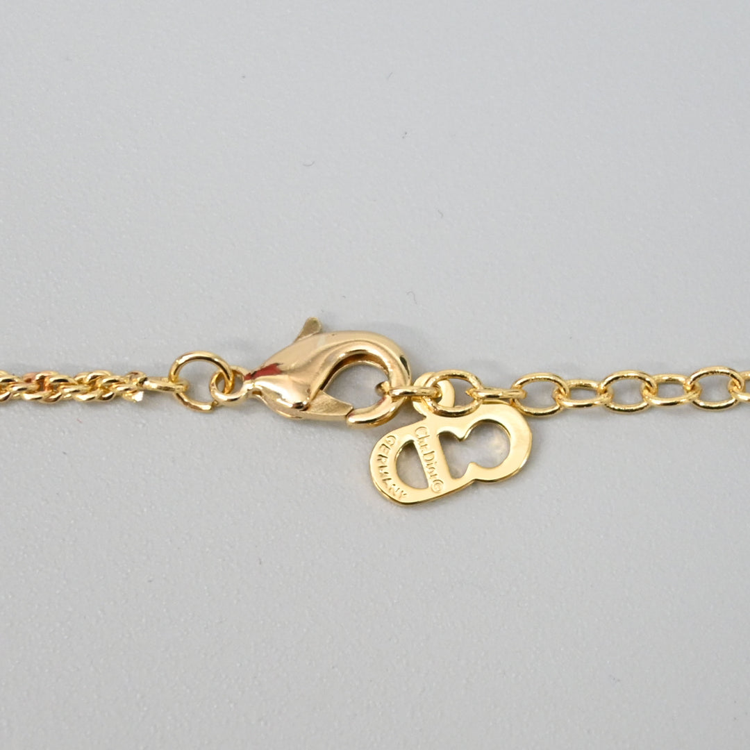 Christian Dior CD Logo Long Necklace P44322V