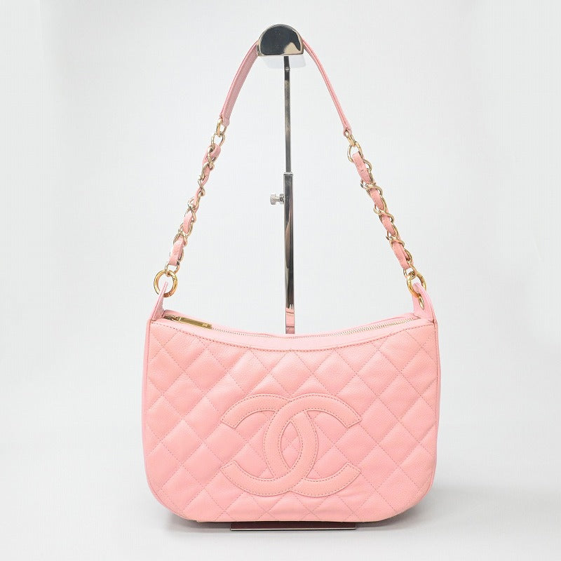 CHANEL ショルダーバッグ マトラッセ　キャビアスキン　チェーンショルダーバッグ　ワンショルダー