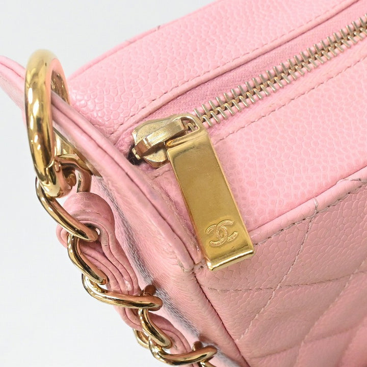 CHANEL ショルダーバッグ マトラッセ　キャビアスキン　チェーンショルダーバッグ　ワンショルダー
