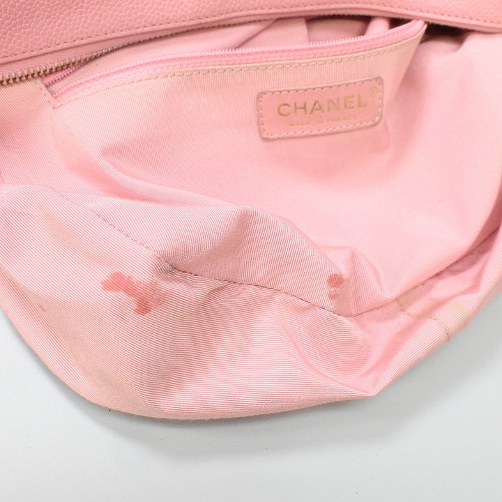 CHANEL ショルダーバッグ マトラッセ　キャビアスキン　チェーンショルダーバッグ　ワンショルダー
