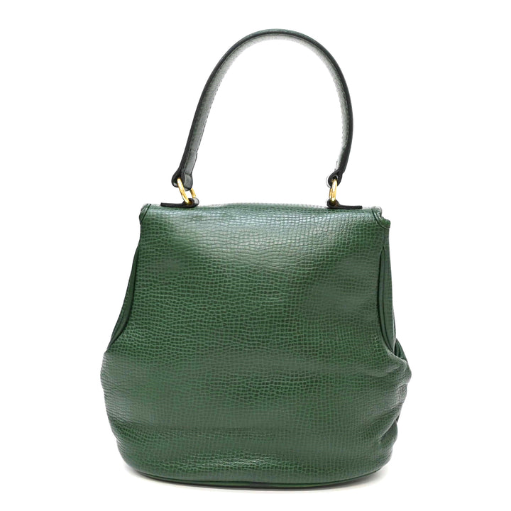 *Christian Dior クリスチャンディオール オーバルロゴ金具 ハンドバッグ P8114V