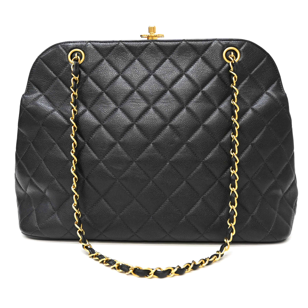 *CHANEL Chanel Matelasse Caviar Skin Chain Shoulder Bag P42338V