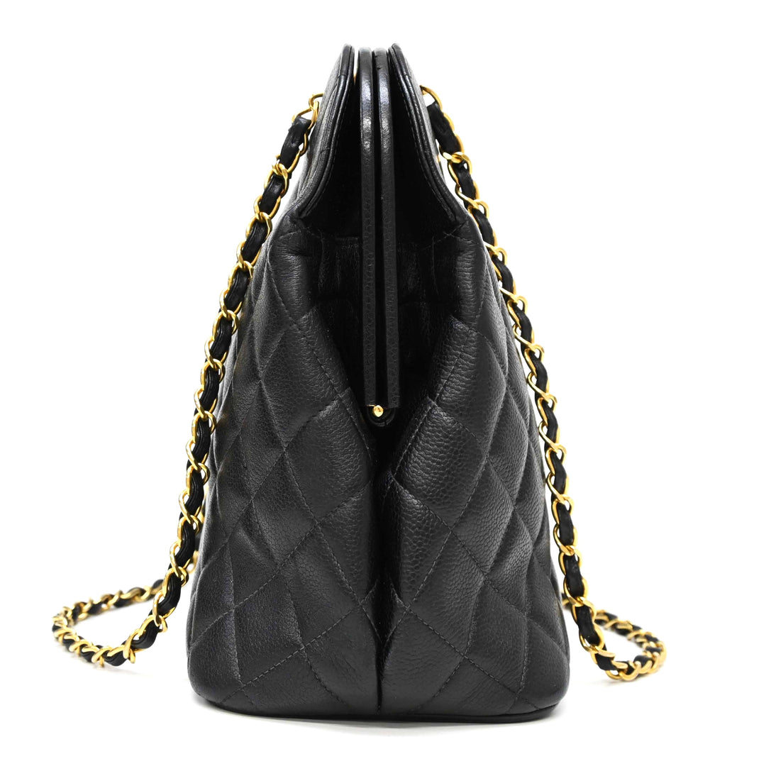 *CHANEL Chanel Matelasse Caviar Skin Chain Shoulder Bag P42338V