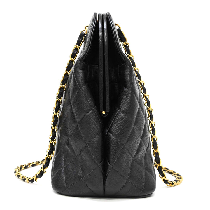 *CHANEL Chanel Matelasse Caviar Skin Chain Shoulder Bag P42338V