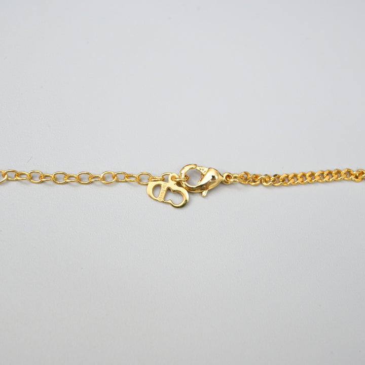 Christiandior Christian Dior Rhinestone CD 로고 목걸이 P43703V
