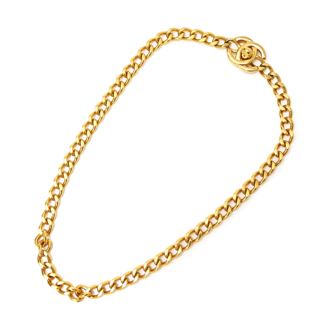 *CHANEL シャネル ココマーク チェーンネックレス P1789V