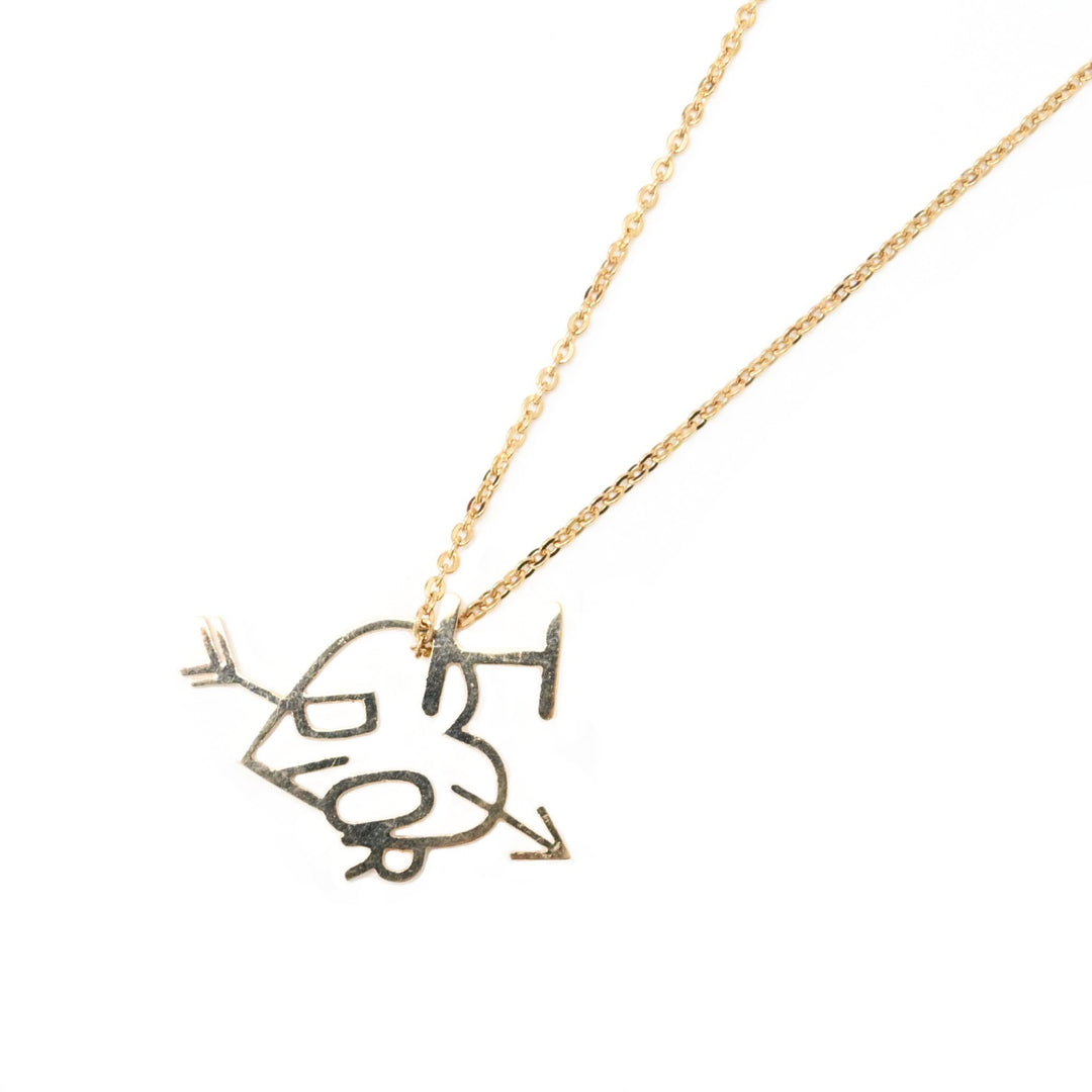 *Christiandior Christian Dior Arrow 로고 마크 목걸이 P42925V
