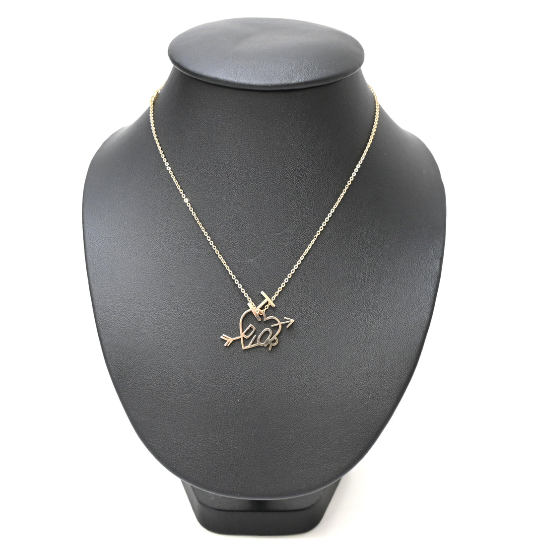 *Christiandior Christian Dior Arrow 로고 마크 목걸이 P42925V