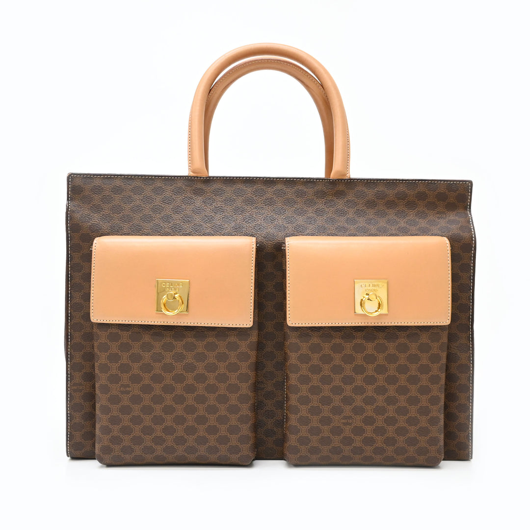 Celine 碎石图案 Gancini 手提包 P43175V