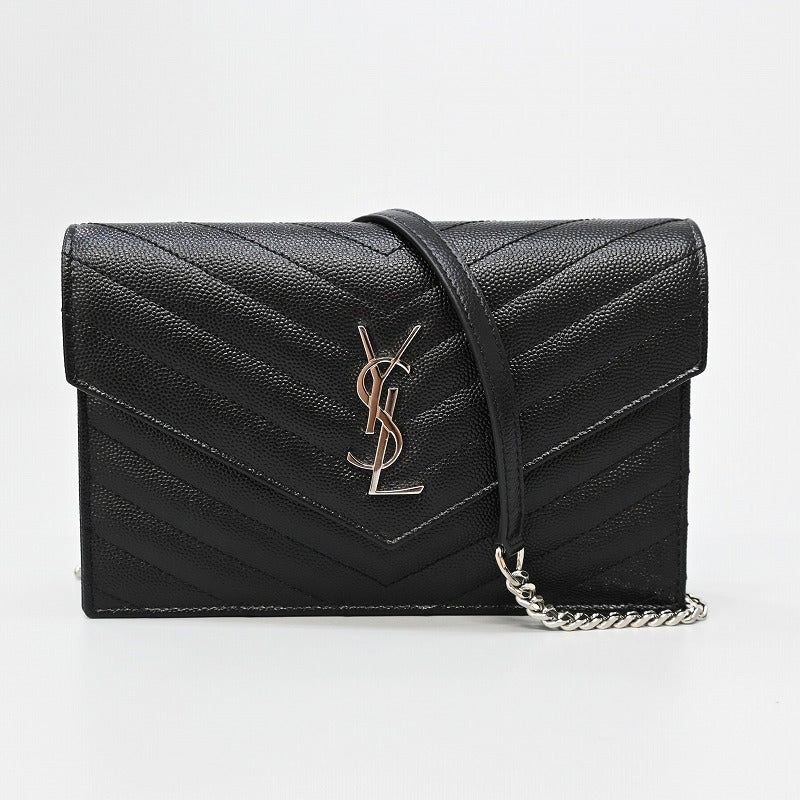 SAINT LAURENT PARIS Shoulder Bag 2WAY Chain Wallet Cassandra Envelope Chain Wallet