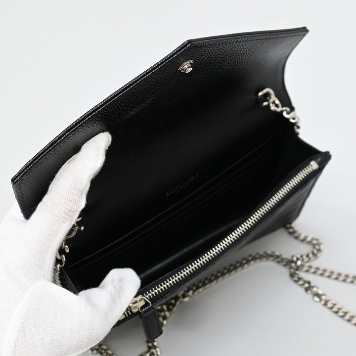 SAINT LAURENT PARIS Shoulder Bag 2WAY Chain Wallet Cassandra Envelope Chain Wallet
