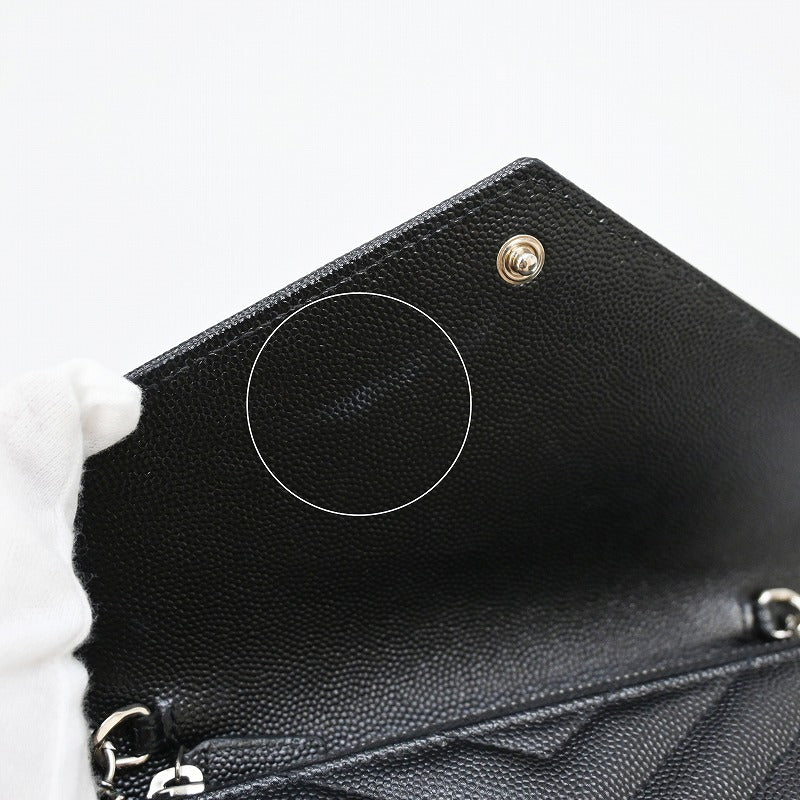 SAINT LAURENT PARIS Shoulder Bag 2WAY Chain Wallet Cassandra Envelope Chain Wallet