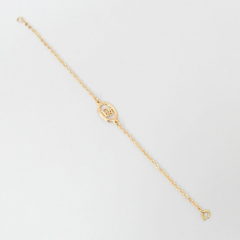 Christian Dior ブレスレット オーバル チェーン ロゴ ヴィンテージ 90s