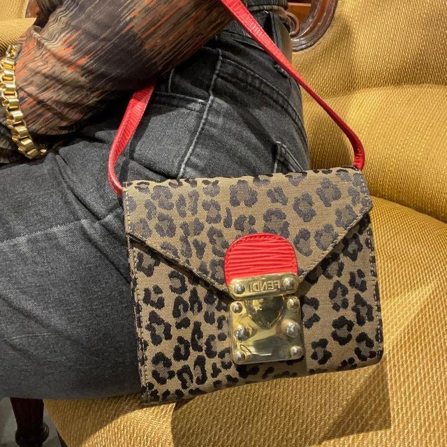 *FENDI Leopard Shoulder Bag