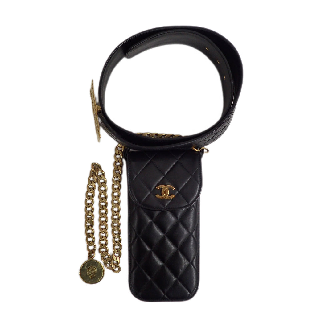*CHANEL matelasse chain belt