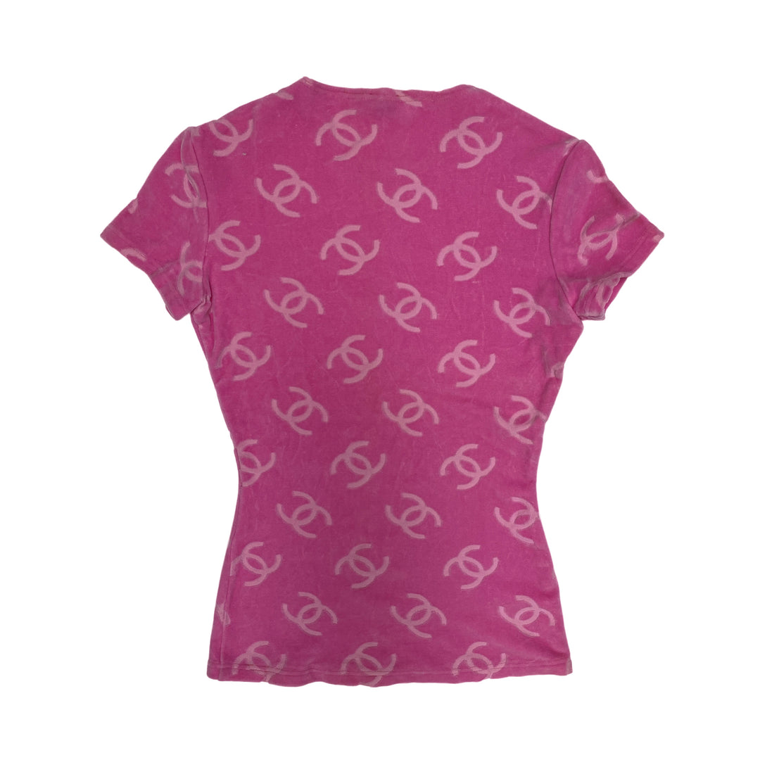 *CHANEL Chanel T -shirt Velour Coco Coco Mark