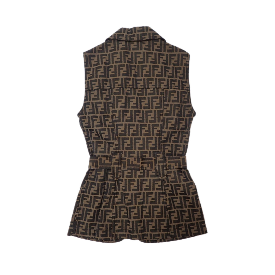 *FENDI jeans Zucca pattern Waistcoat