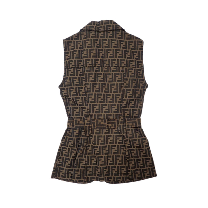 *FENDI jeans Zucca pattern Waistcoat