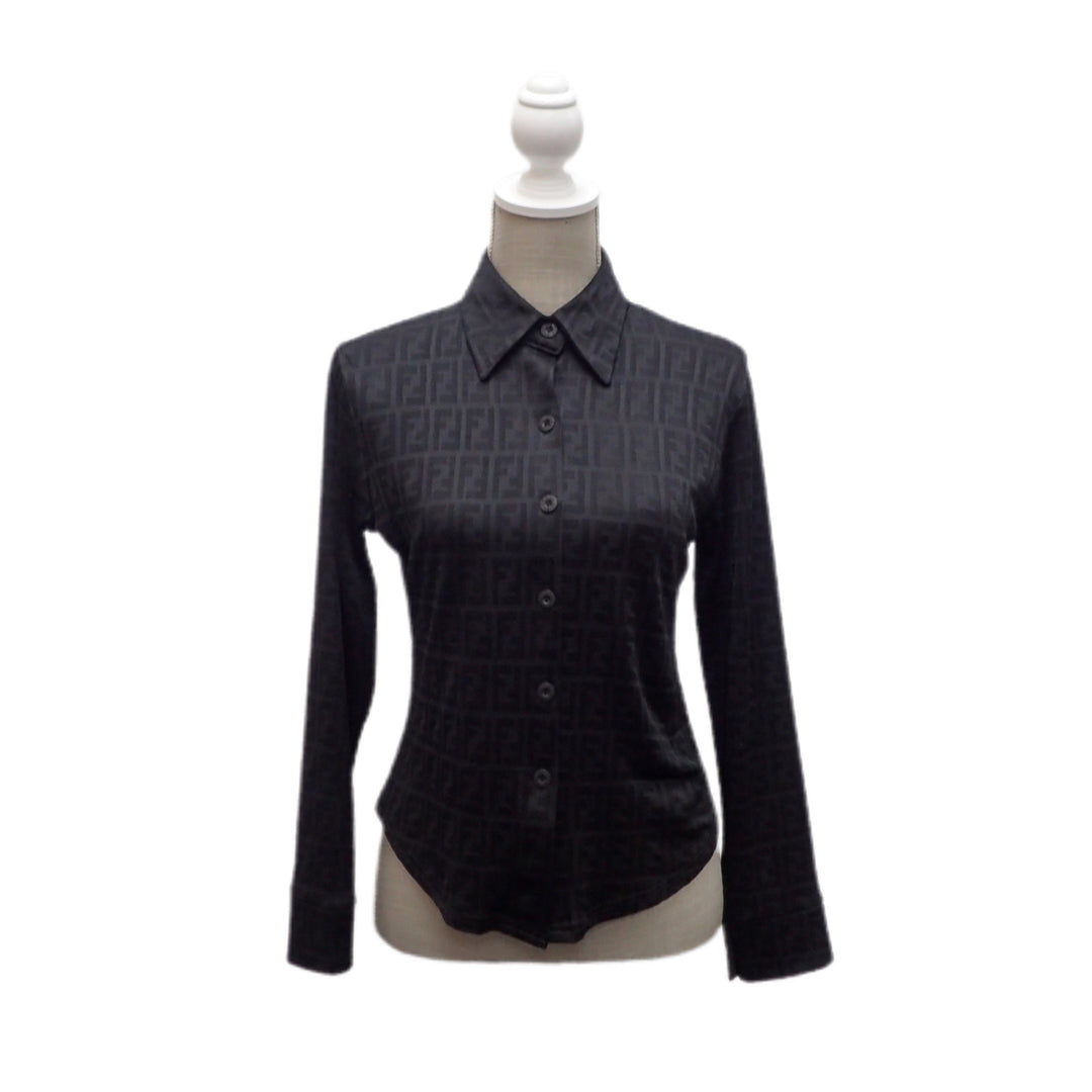 *FENDI Zucca Monogram Polo Shirt