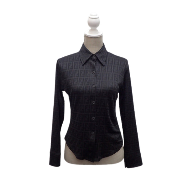 *FENDI Zucca Monogram Polo Shirt