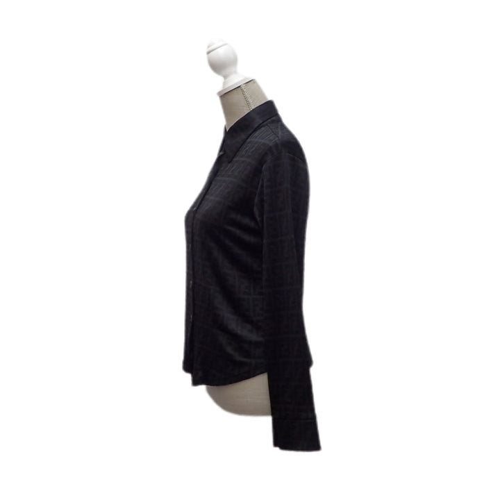 *FENDI Zucca Monogram Polo Shirt