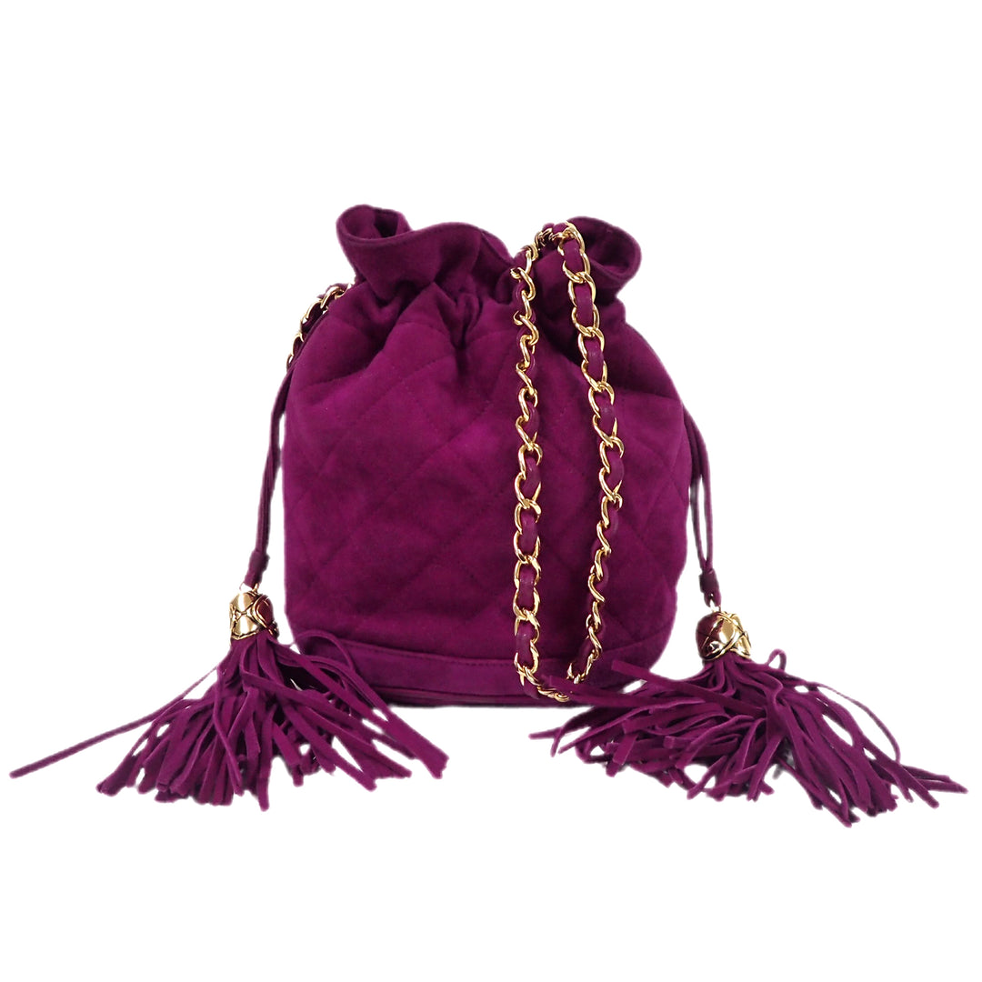 *CHANEL Matelasse Tassel Chain Shoulder Bag