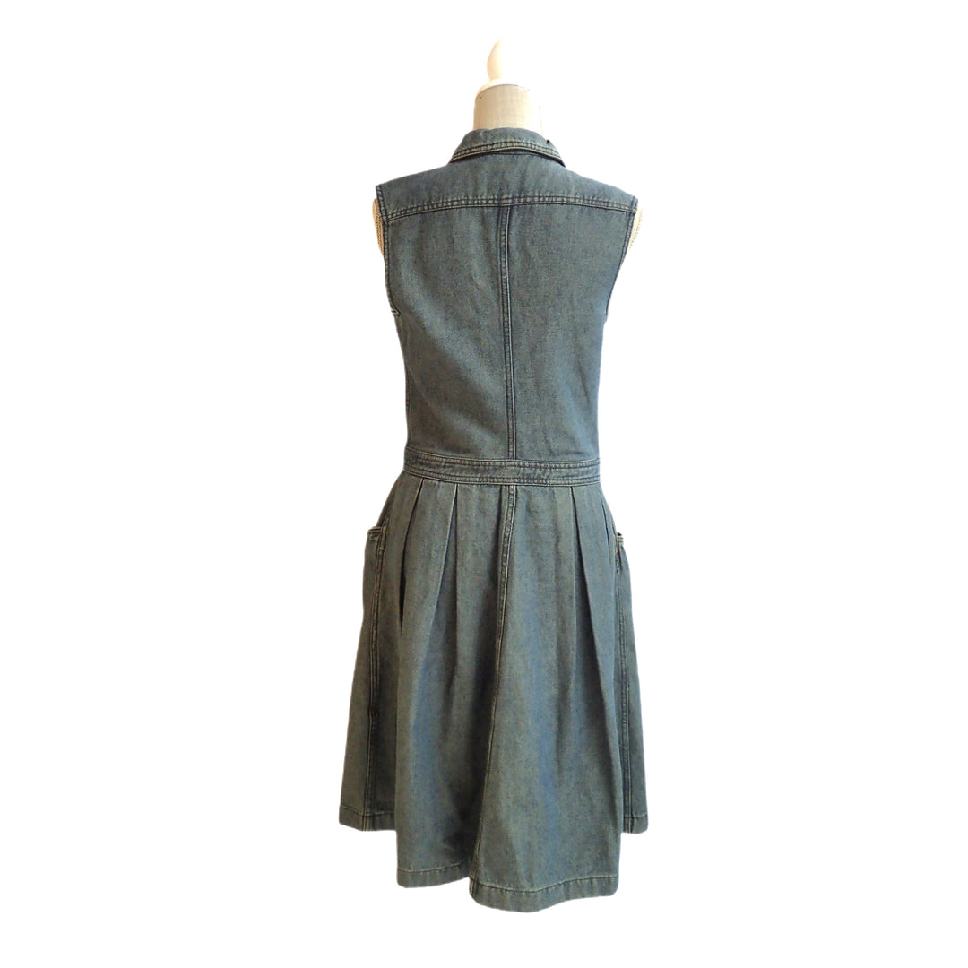 *CHANEL P17124 denim coat sleeveless shirt one piece