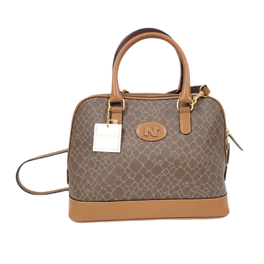 NINARICCI Ninarich Giraffe Pattern 2WAY Shoulder Bag Handbag P28350V