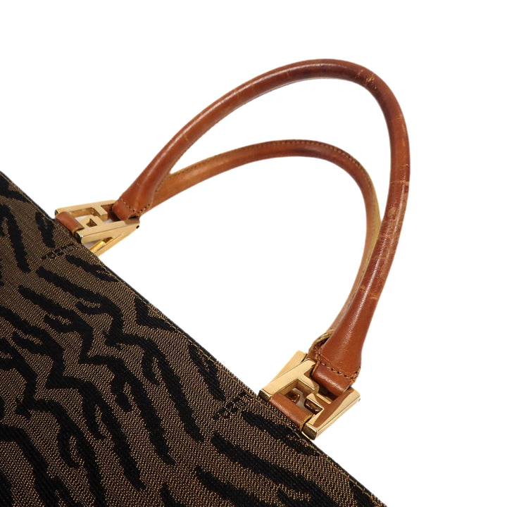 *FENDI Zebra Pattern Tote Bag