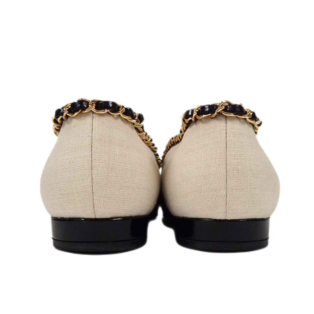 *Chanel Ribbon Chain Pumps