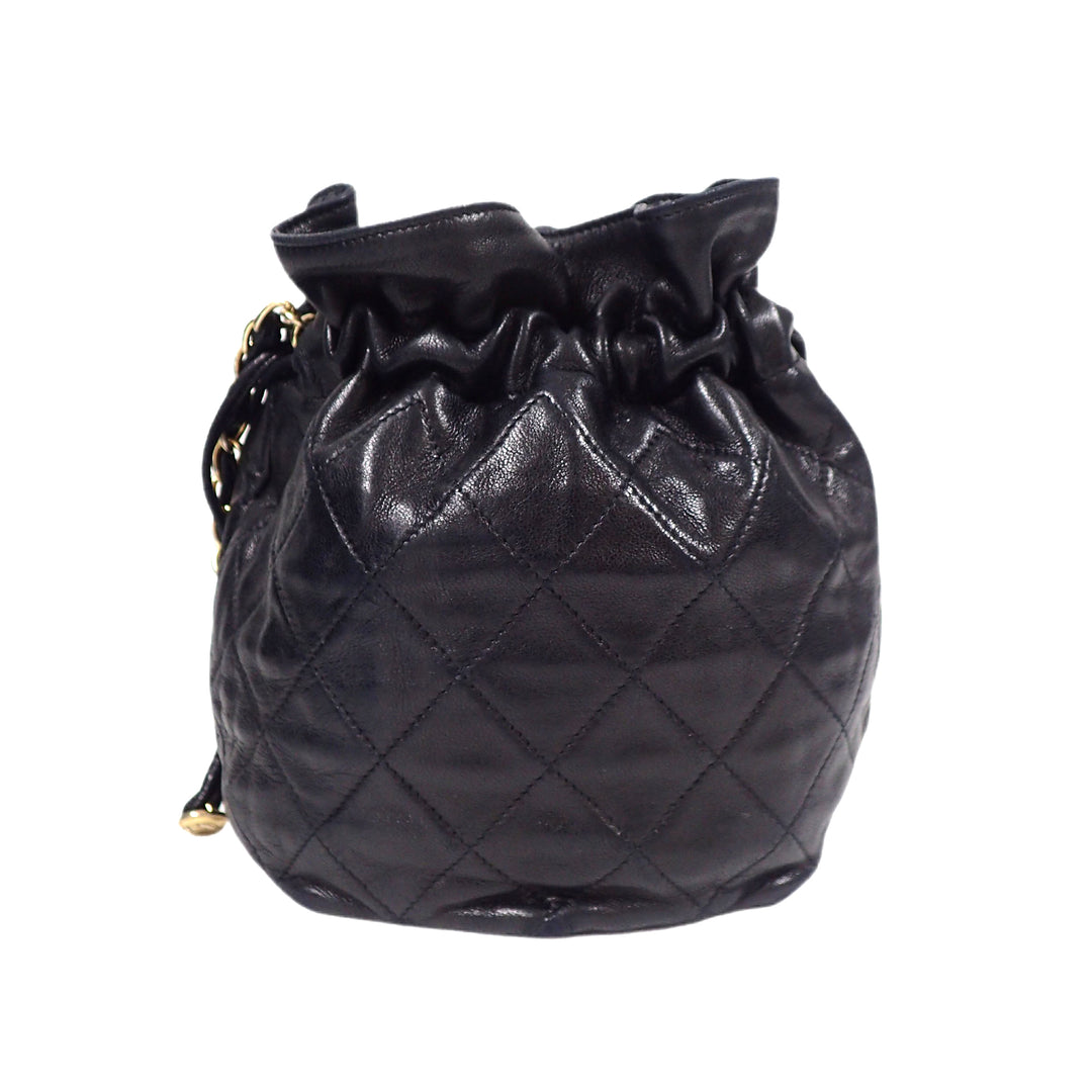 *CHANEL matelasse Drawstring Chain Shoulder Bag
