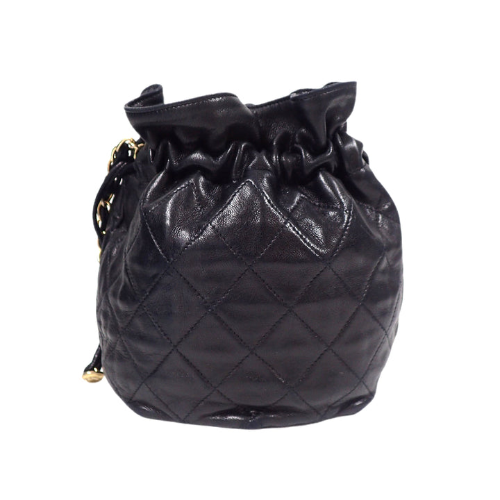 *CHANEL matelasse Drawstring Chain Shoulder Bag