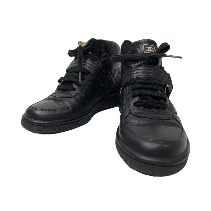 *CHANEL Chanel Matelasse G24838 Sneakers High Cut Coco Mark COCO Shoes P31813V