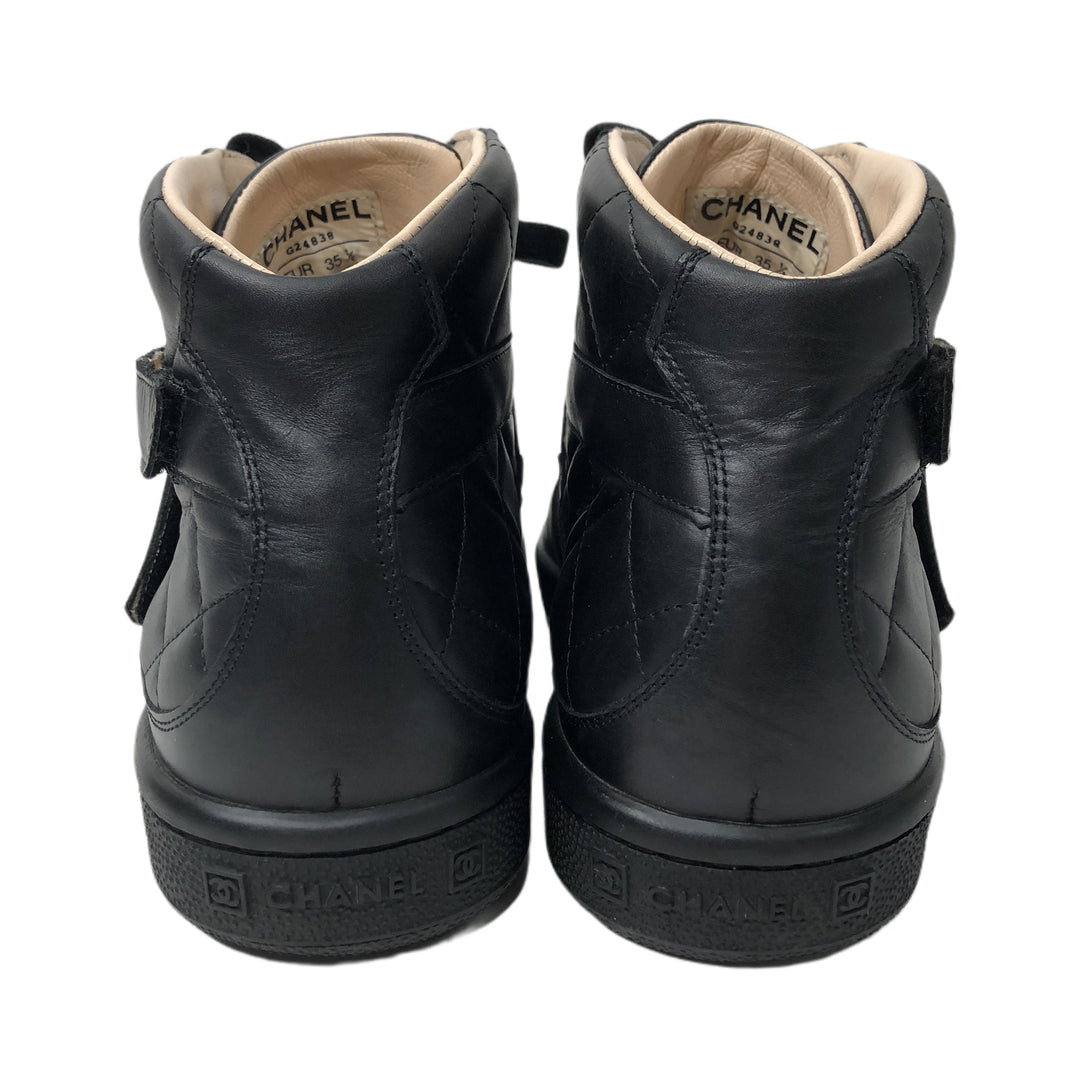 *CHANEL Chanel Matelasse G24838 Sneakers High Cut Coco Mark COCO Shoes P31813V