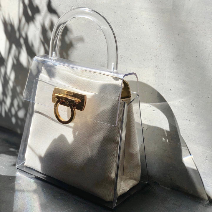 *Salvatore Ferragamo Salvatore Ferragamo手提包Ganchini透明袋