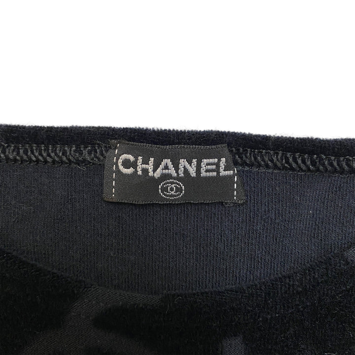 *CHANEL Chanel T -shirt Velour Coco Coco Mark