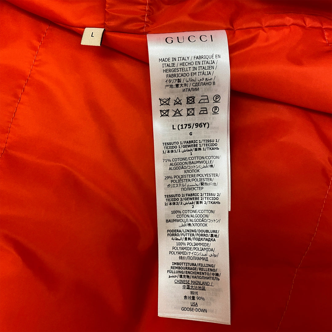 *구찌 구찌 다운 재킷 670909 Z8APZ 2184 × Northface Gg Pattern L