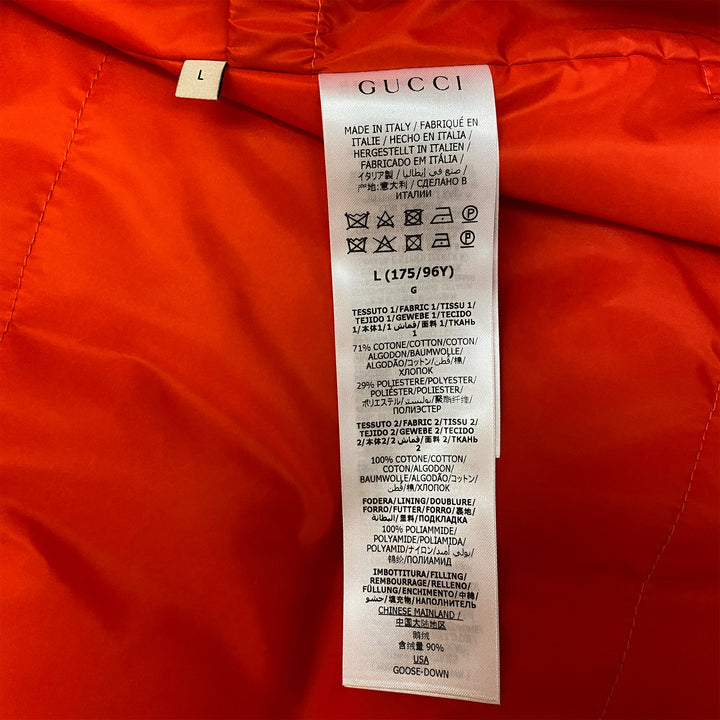 *구찌 구찌 다운 재킷 670909 Z8APZ 2184 × Northface Gg Pattern L