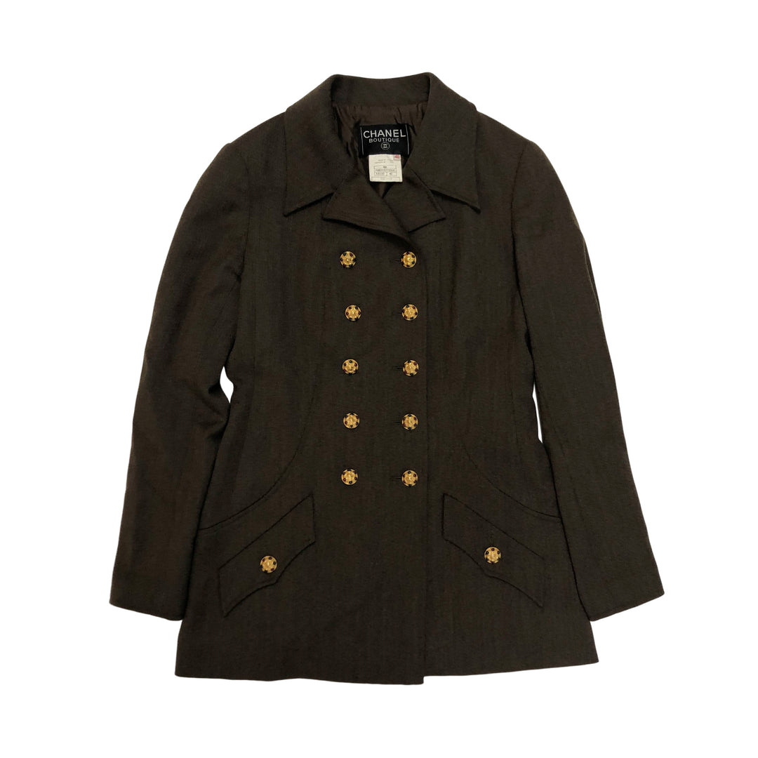 *CHANEL P08544v02560 96A Jacket Gripoix Button Coco Mark